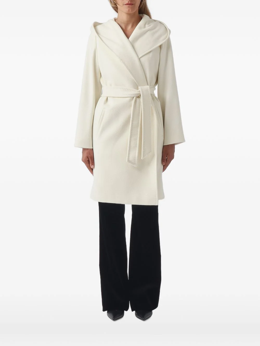 New Mang hooded belted coat - 1