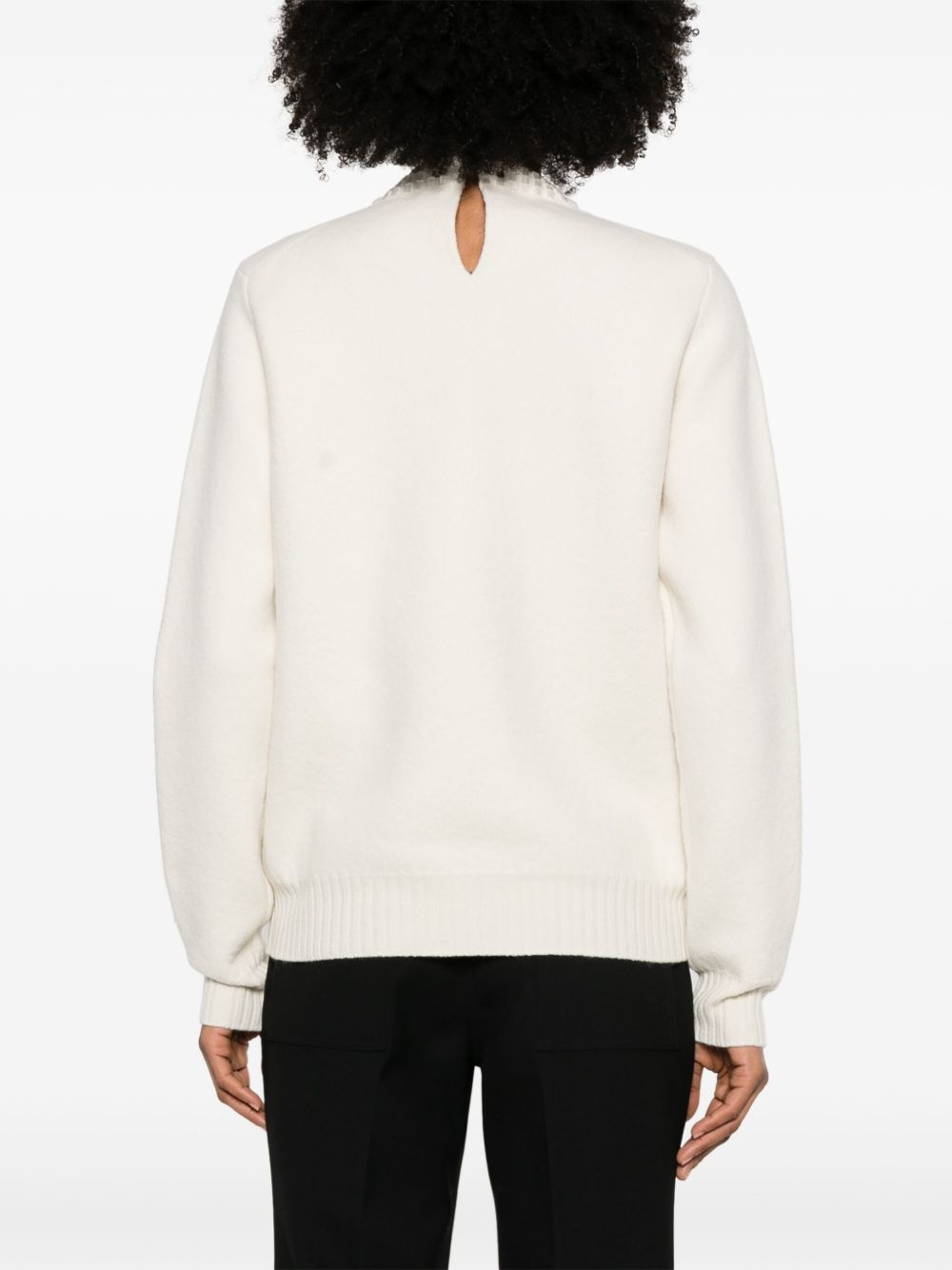 beaded-collar sweater - 4