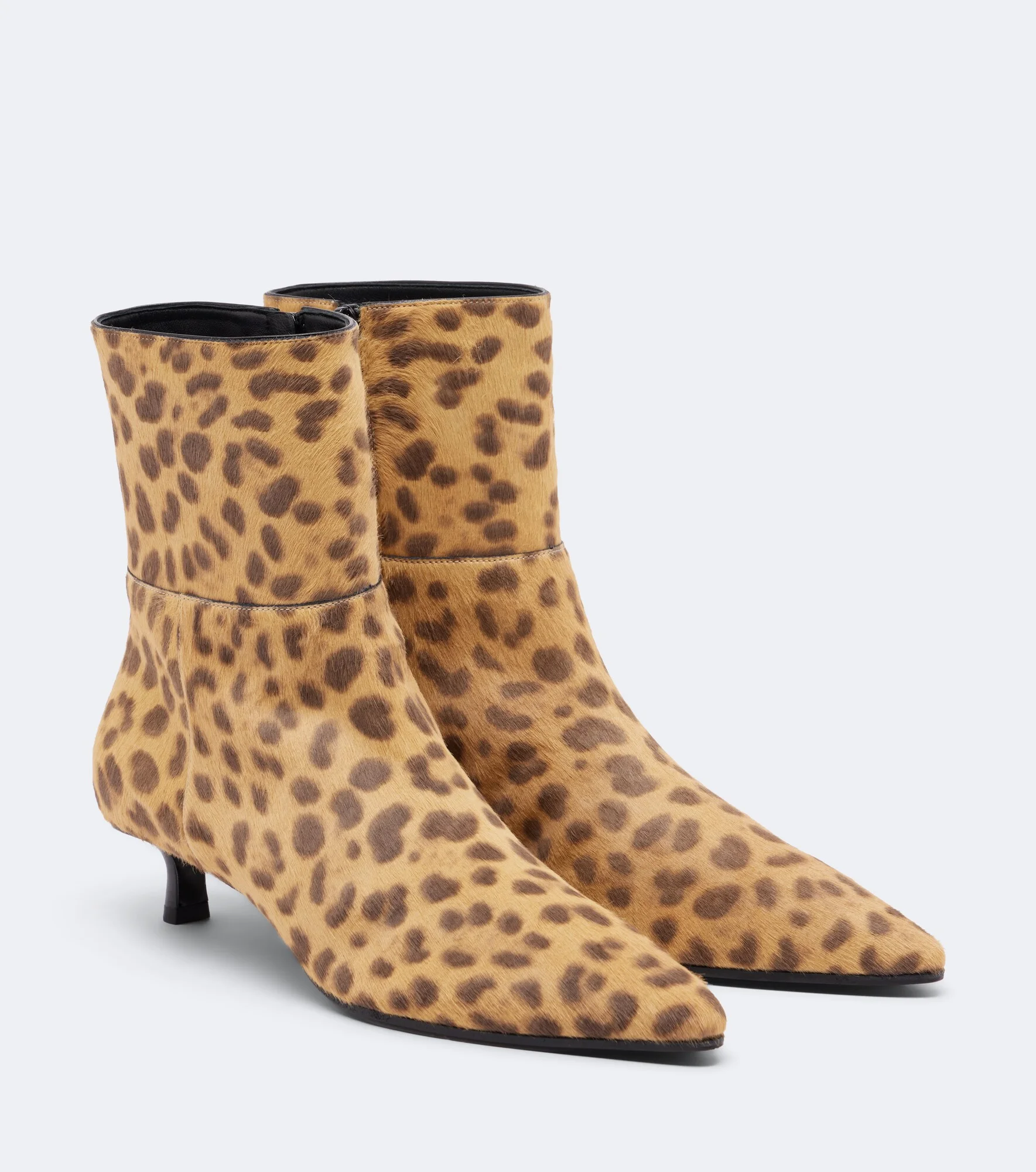 Lory leopard-print calf hair ankle boots - 1