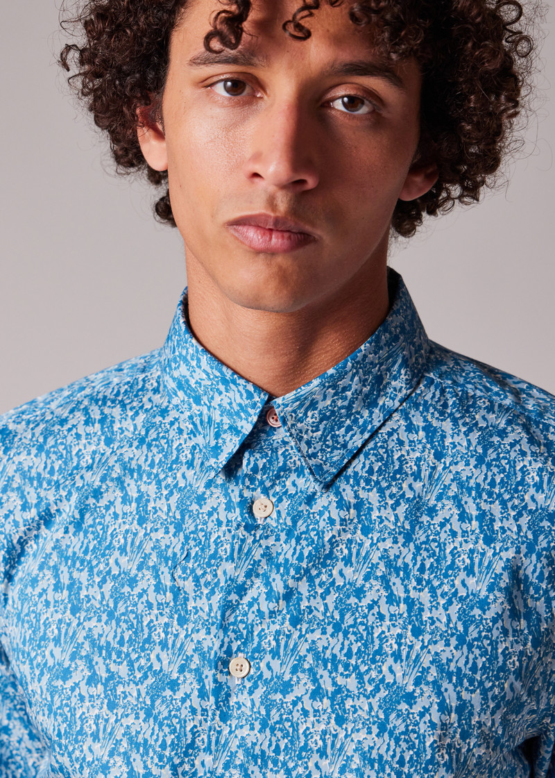 Blue 'Yarrow' Tailored-Fit Shirt 6