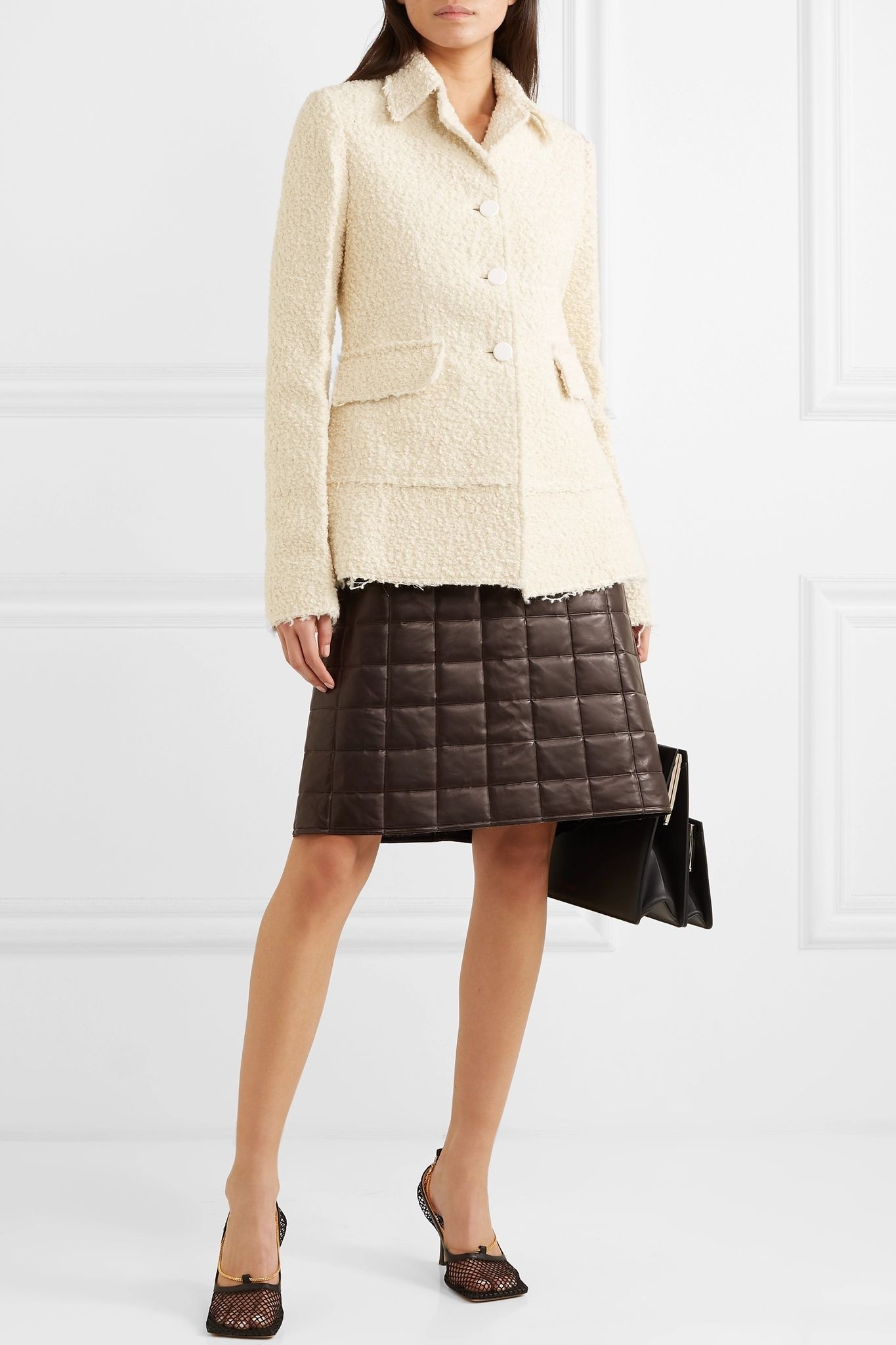 Quilted leather skirt  - 2