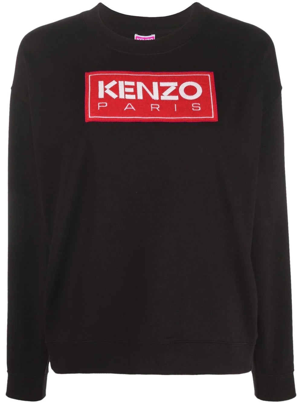 logo patch crew-neck sweatshirt - 1