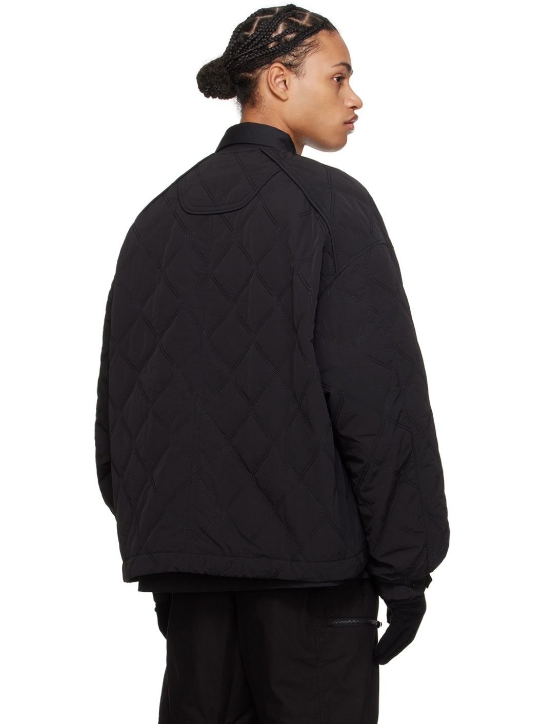 Black Quilted Jacket - 3