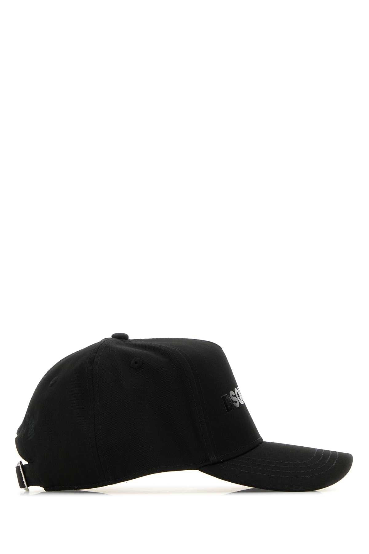 Dsquared Men Black Cotton Baseball Cap - 2