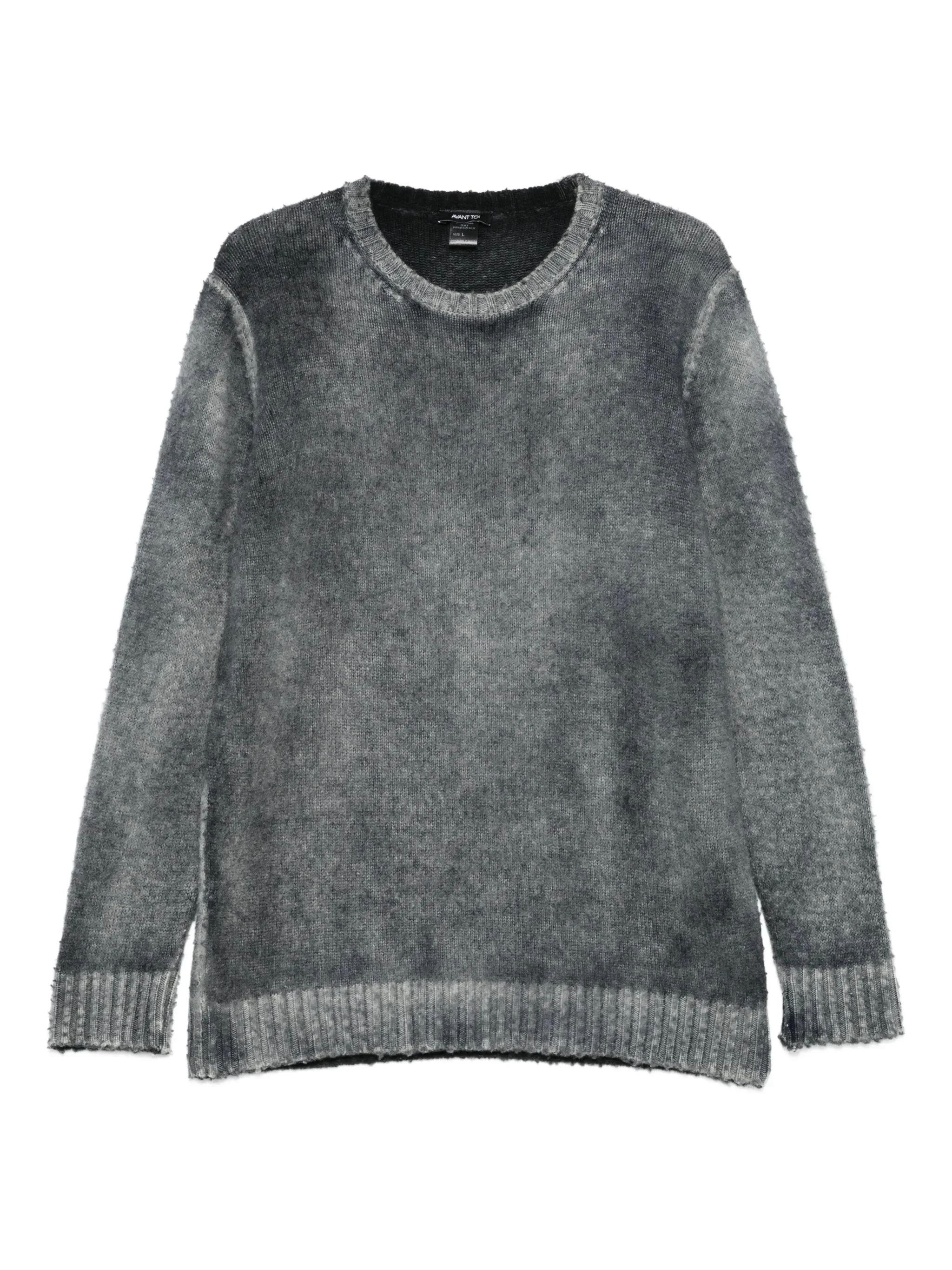 Avant Toi Frayed Crew-neck Sweater - 1