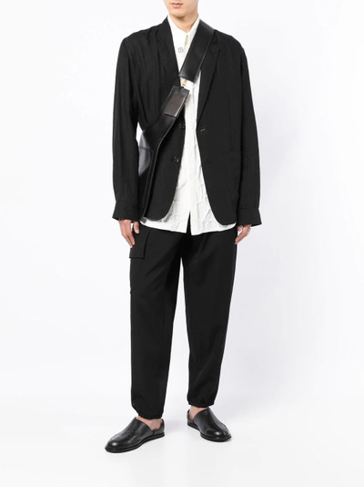 Yohji Yamamoto elasticated-waistband cargo trousers outlook