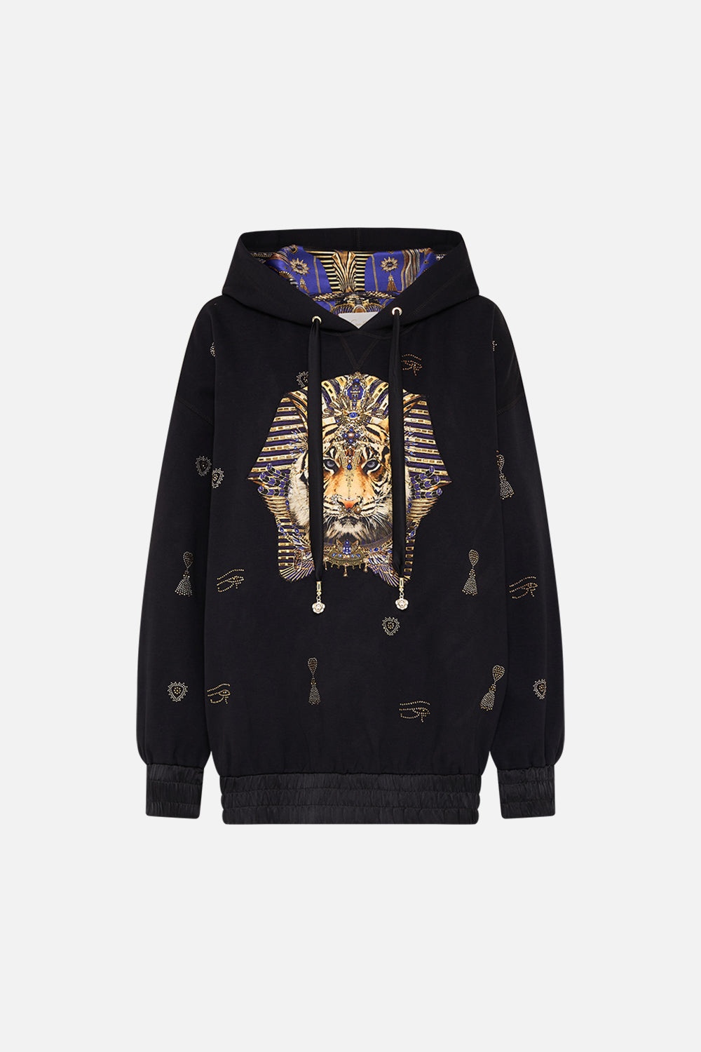 SILK BAND OVERSIZED HOODIE WITH POCKETS - 1