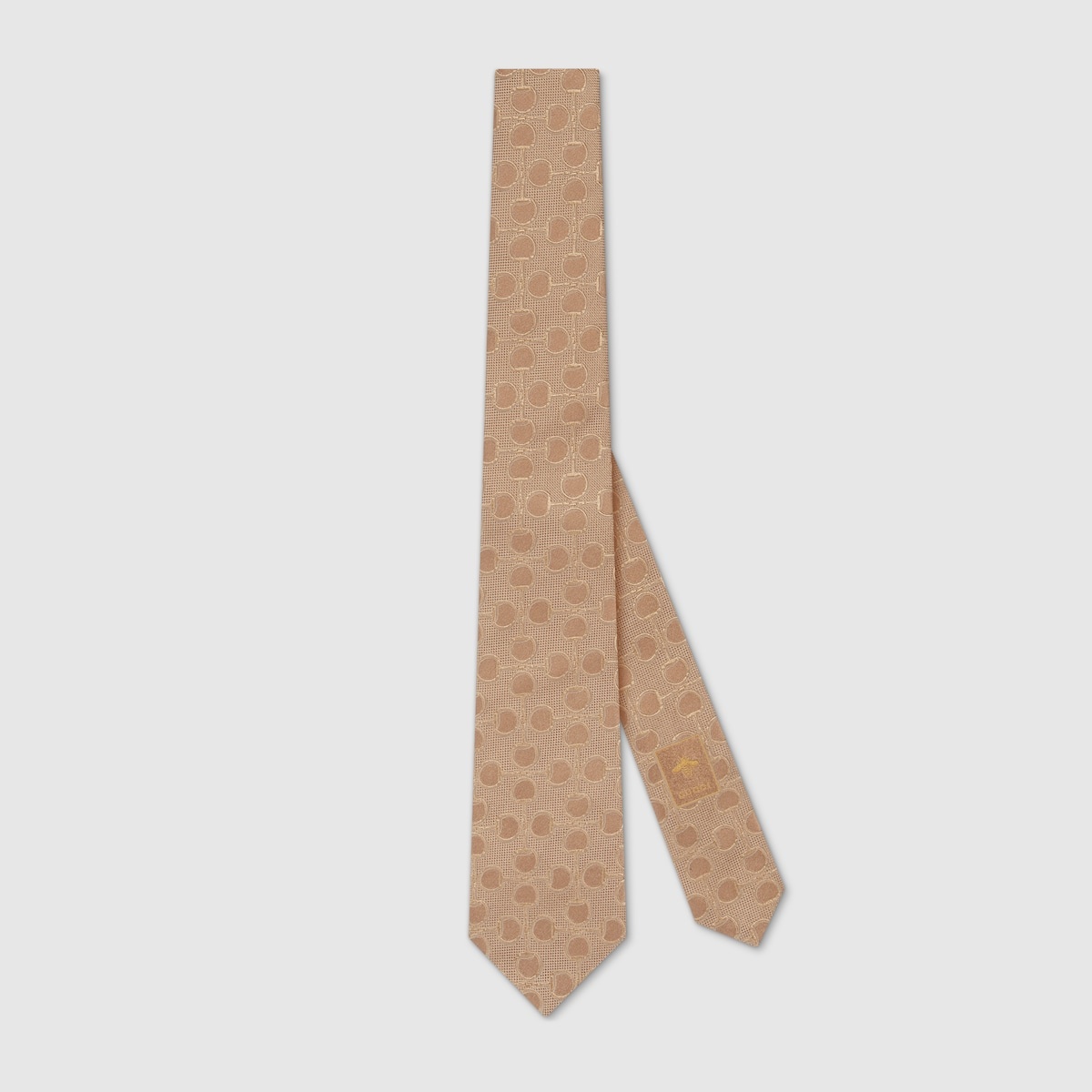 Horsebit silk jacquard tie - 1