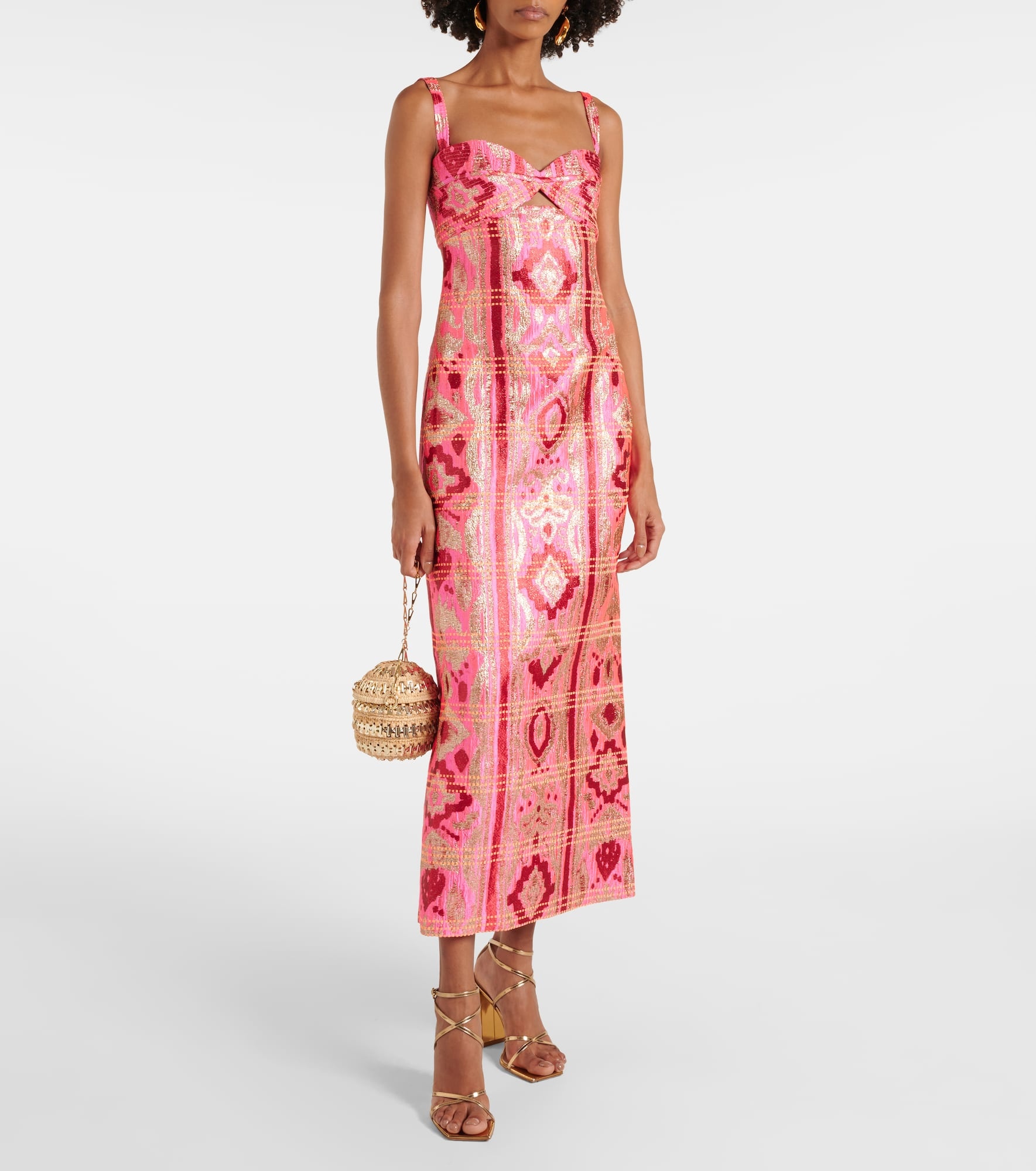 Twisted cutout midi dress - 2