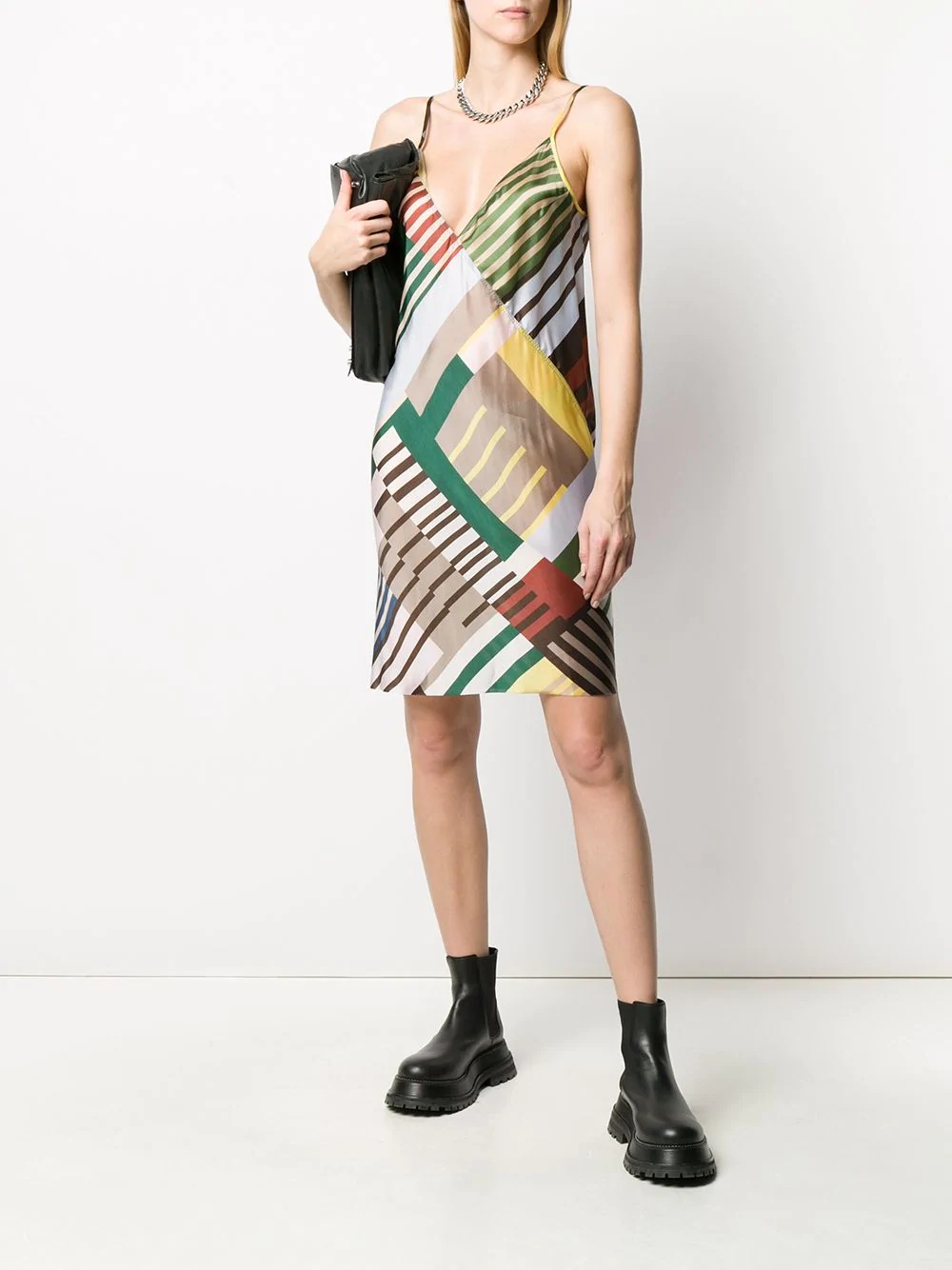 Uxmal print slip dress - 2