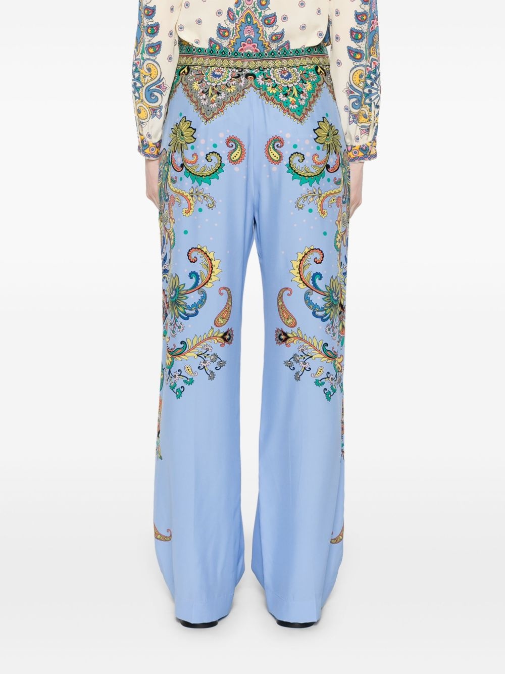 floral silk trousers - 4
