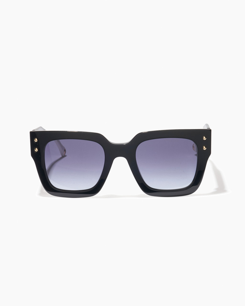 Square Frame Sunglasses With Contrast Temples 1