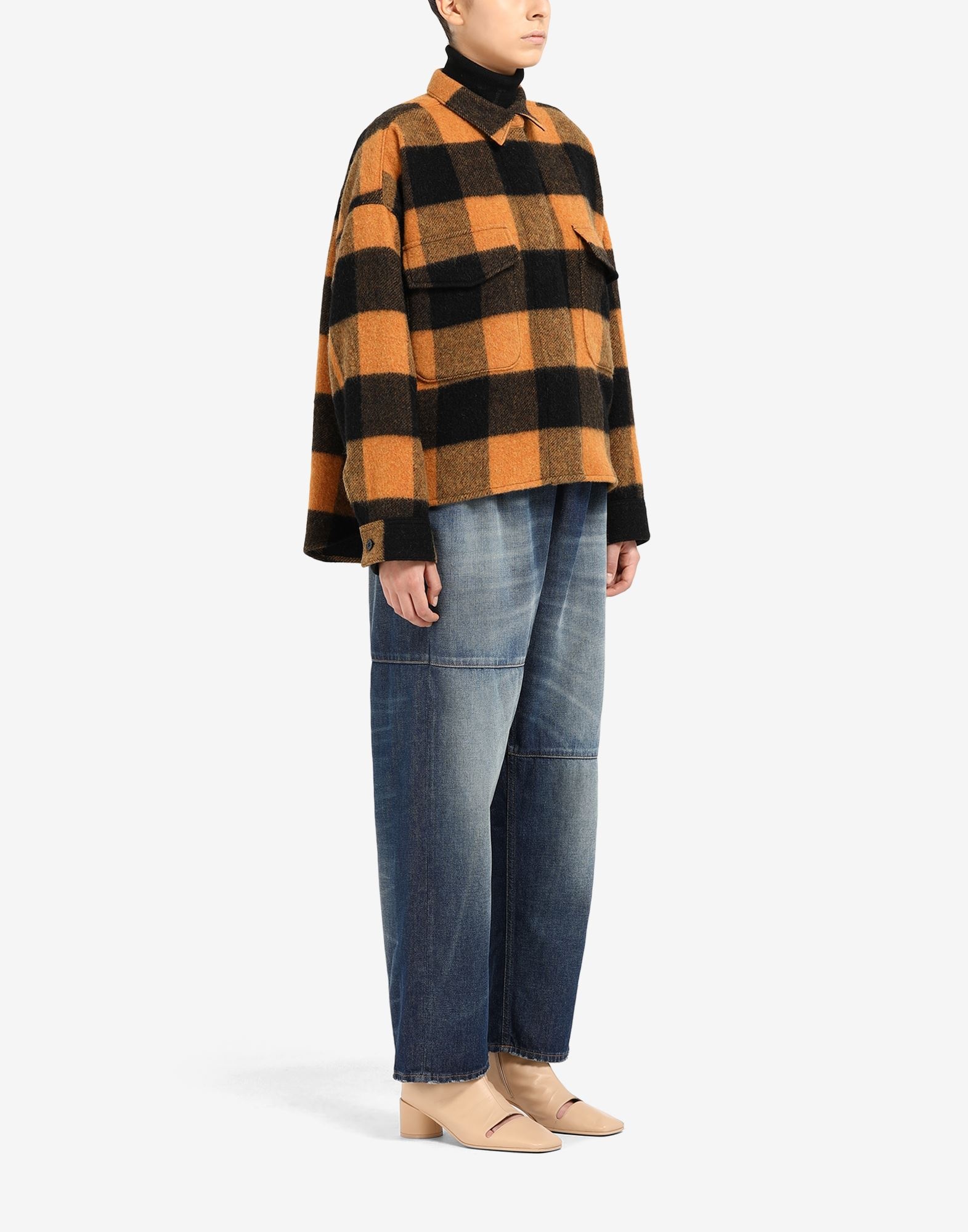 Check wool jacket - 3