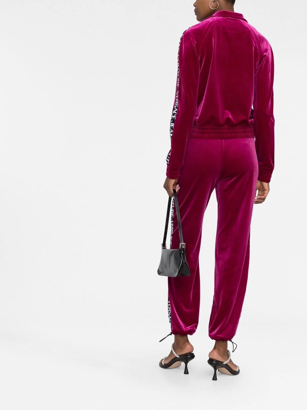 logo-tape track pants - 4