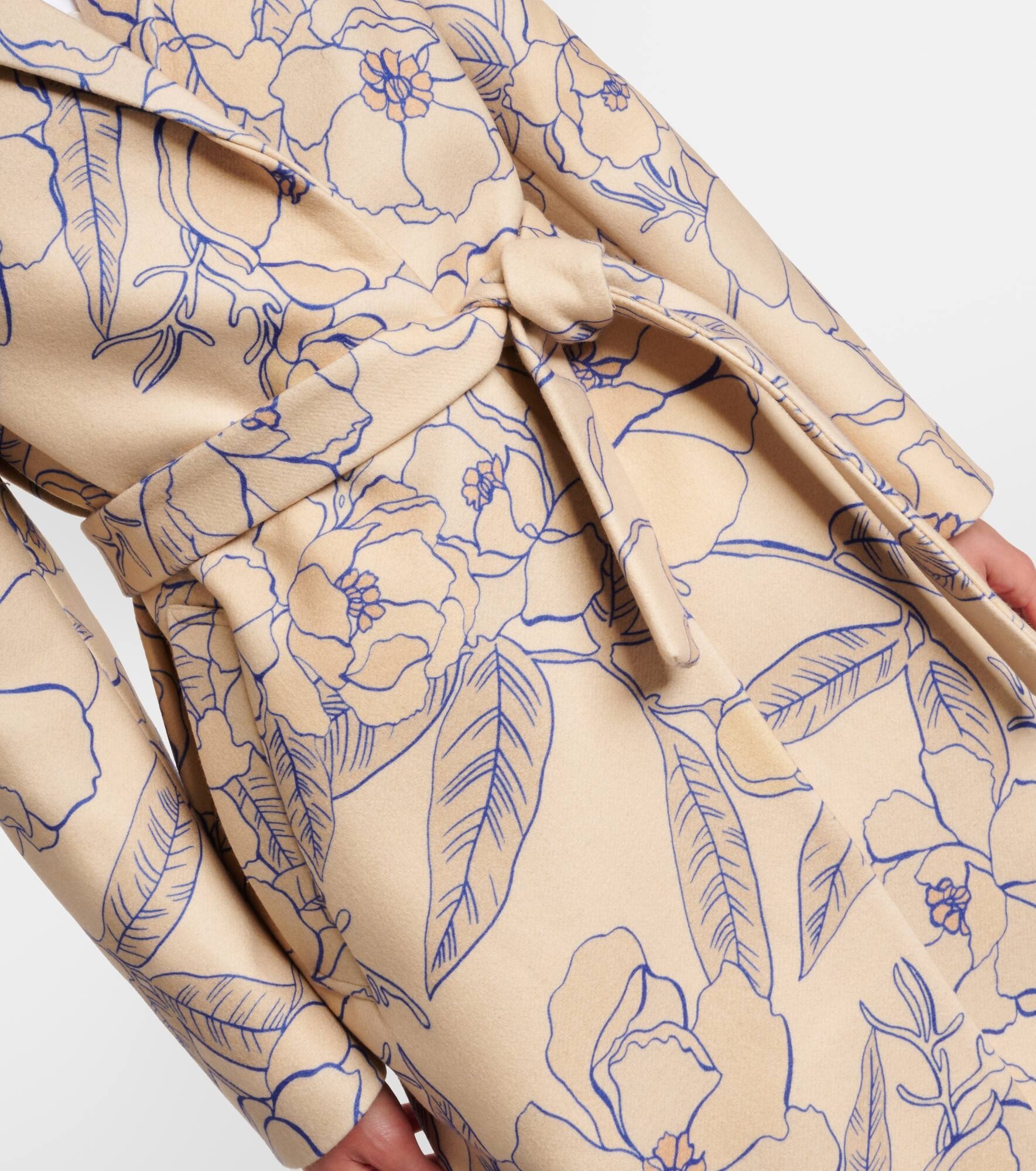 Floral wool-blend trench coat - 5