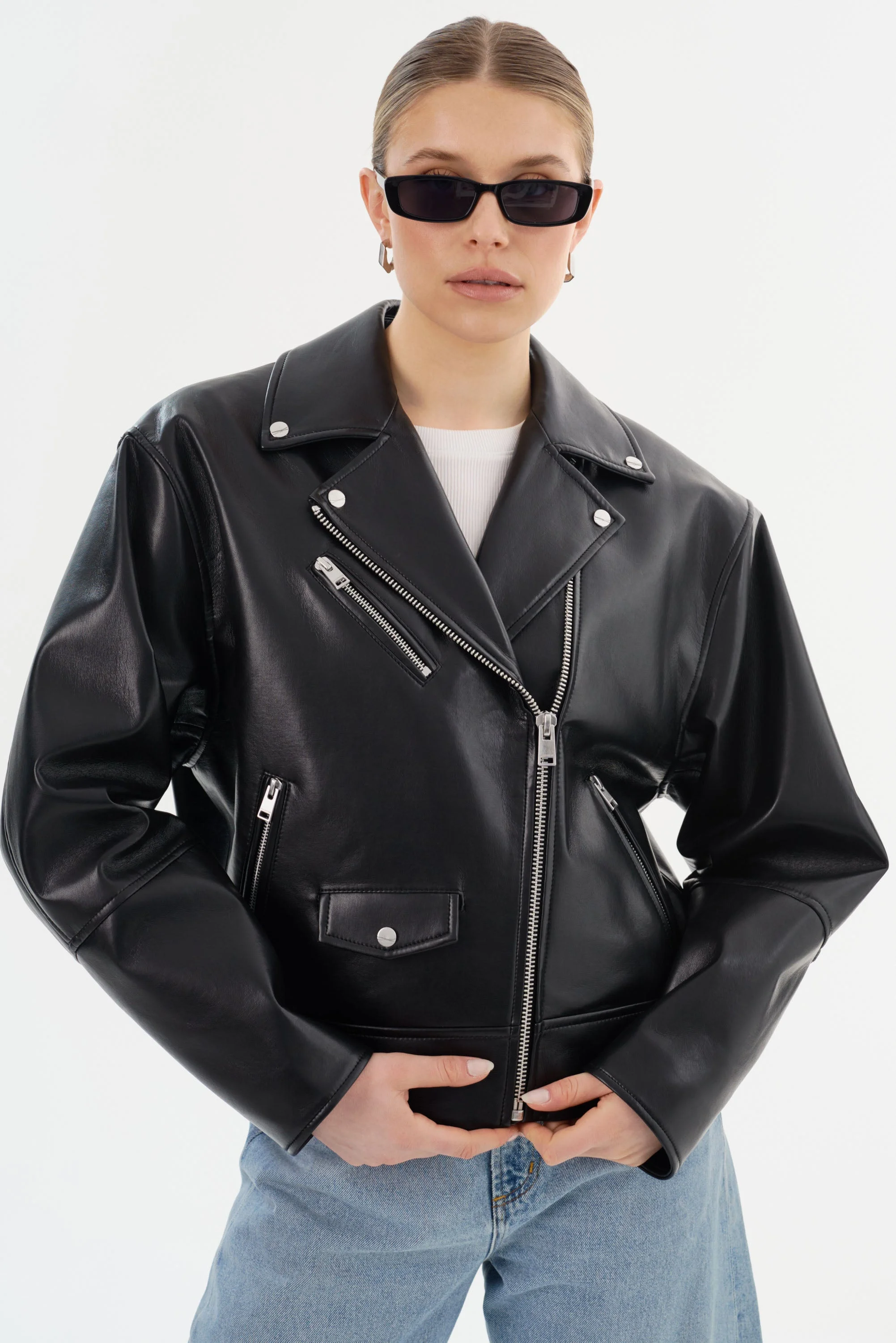 ANDRADE | Recycled Leather Biker Jacket - 1