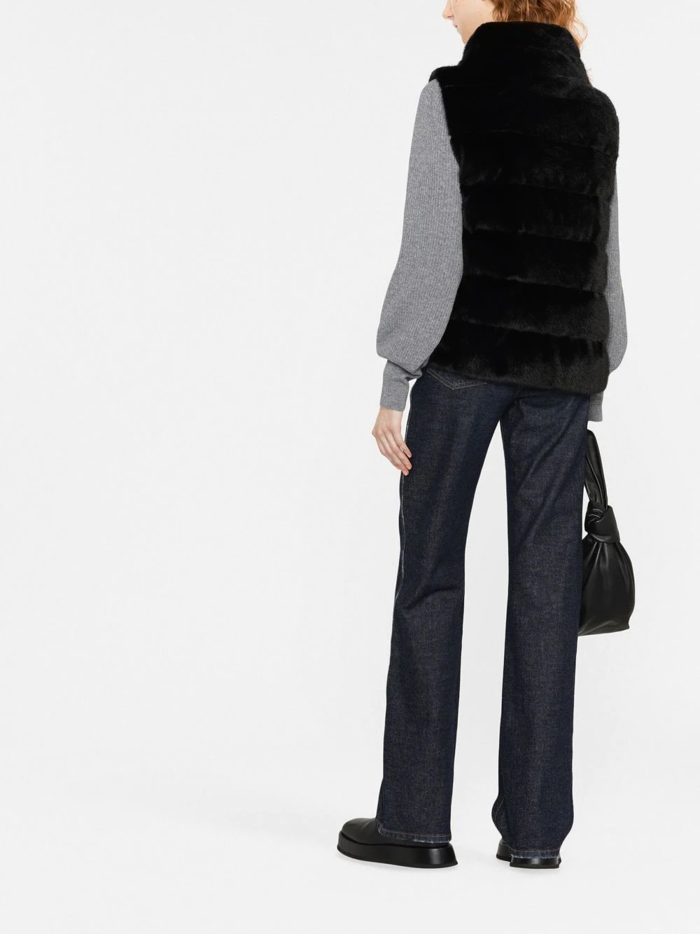 padded zip-up gilet - 3