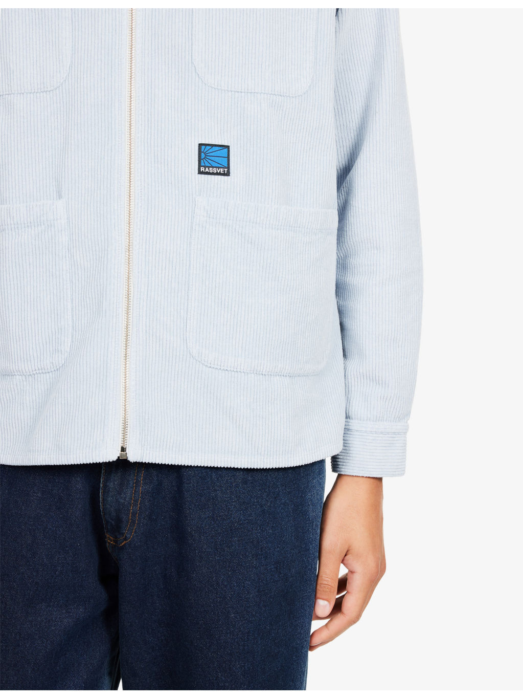 Zipped Corduroy Cotton Shirt - 5