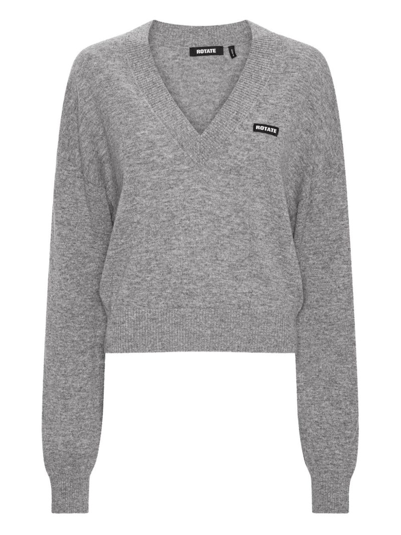 V-neck logo sweater 1
