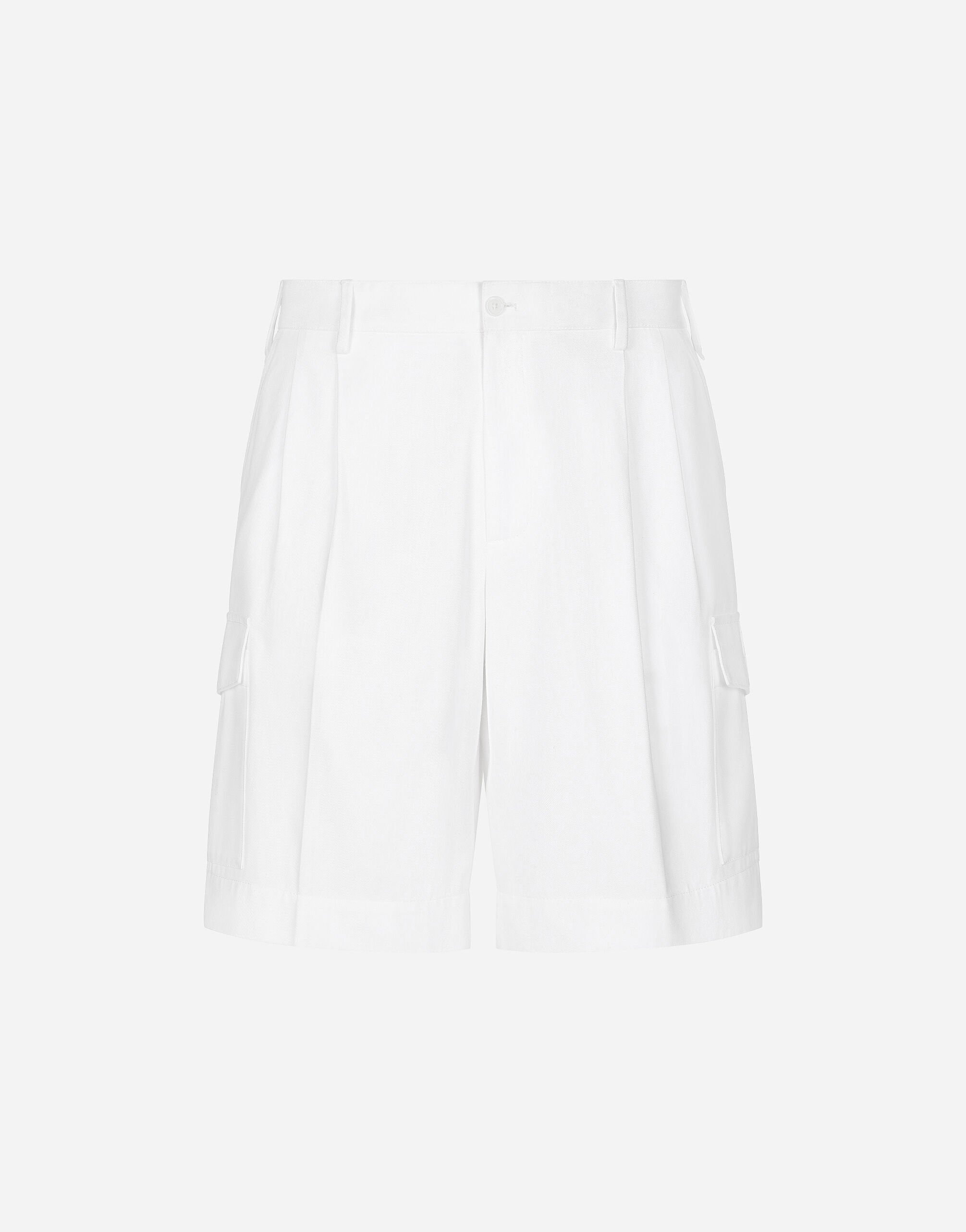 Gabardine shorts with side pockets - 1