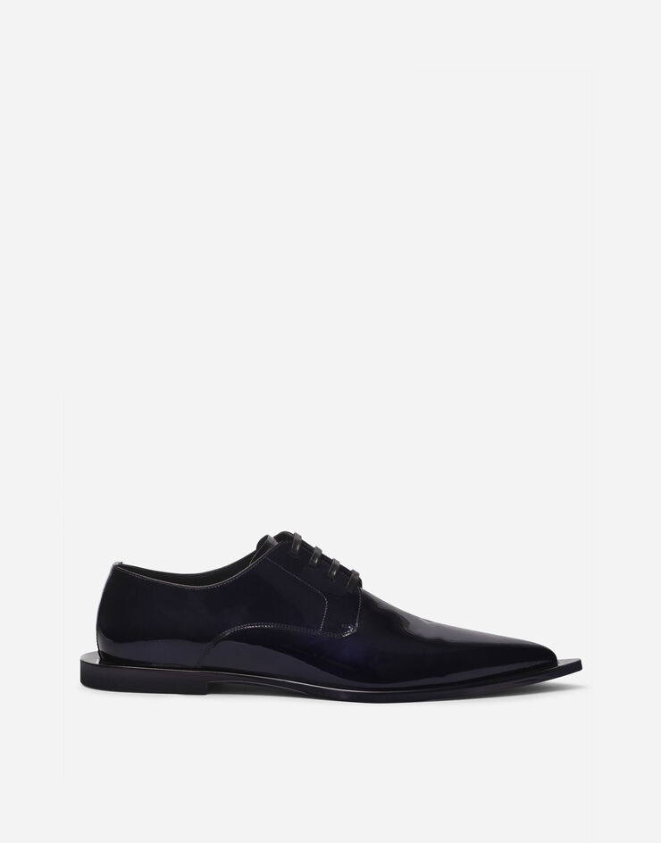 Metallic patent leather Derby shoes - 1
