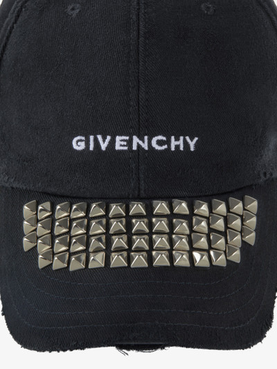 Givenchy GIVENCHY CAP IN RIPPED & REPAIRED COTTON WITH STUDS outlook