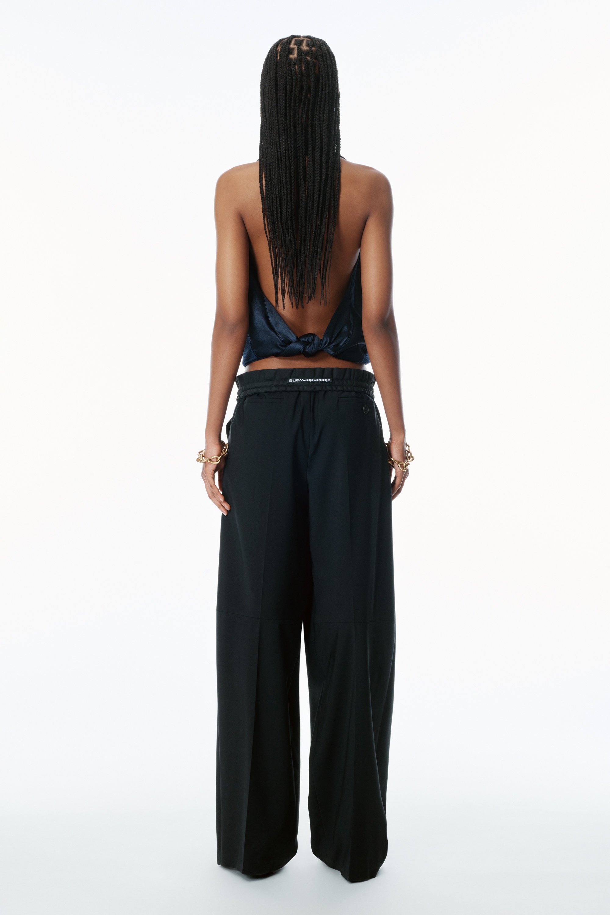 Tropical Wool Mid-Rise Balloon Pants - 4