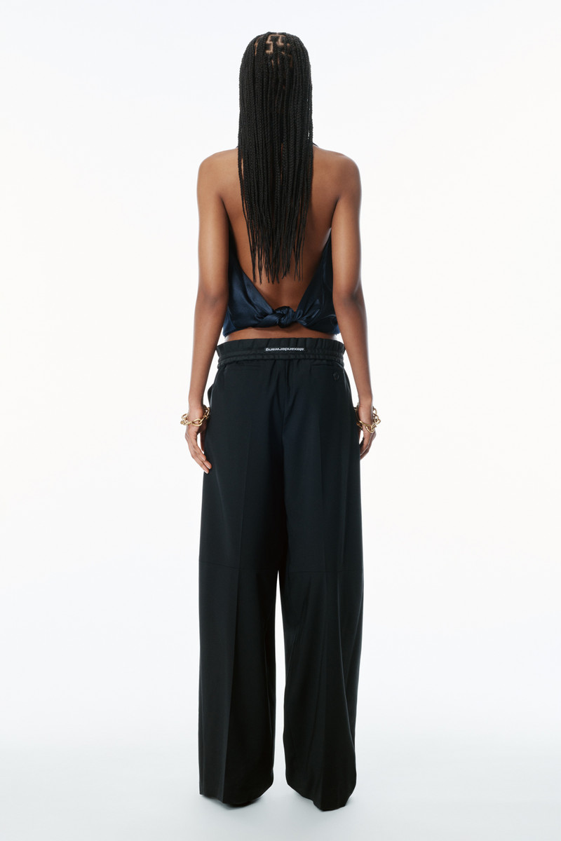 Tropical Wool Mid-Rise Balloon Pants 4