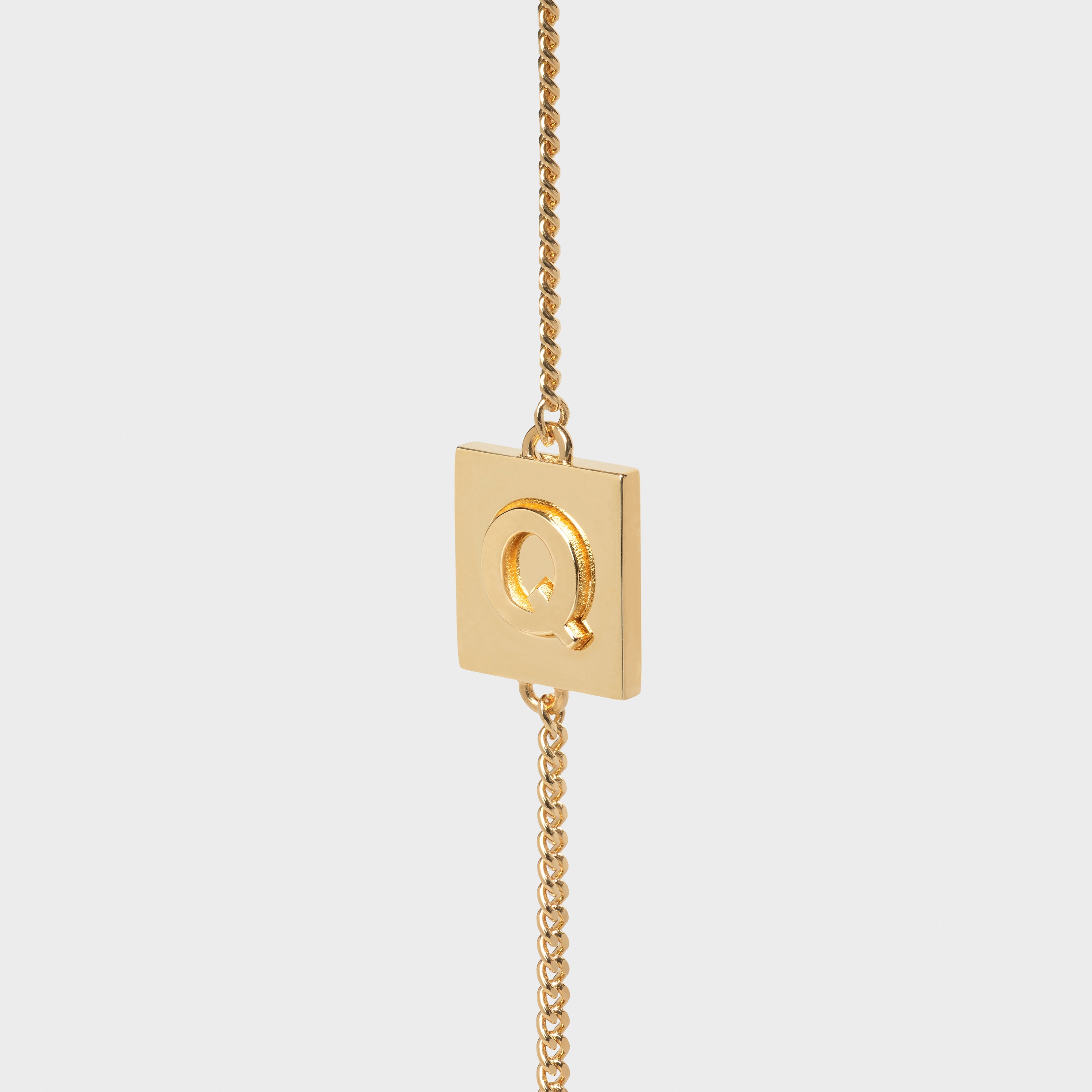 Alphabet Q Bracelet in Brass - 1