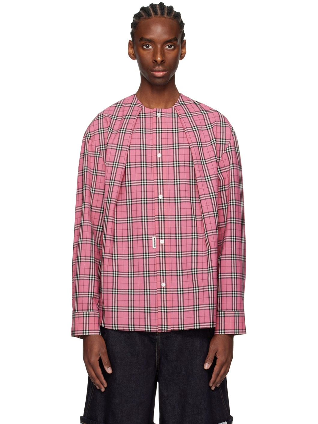 Pink Check Shirt - 1