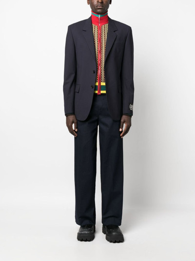 MSGM single-breasted notched blazer outlook