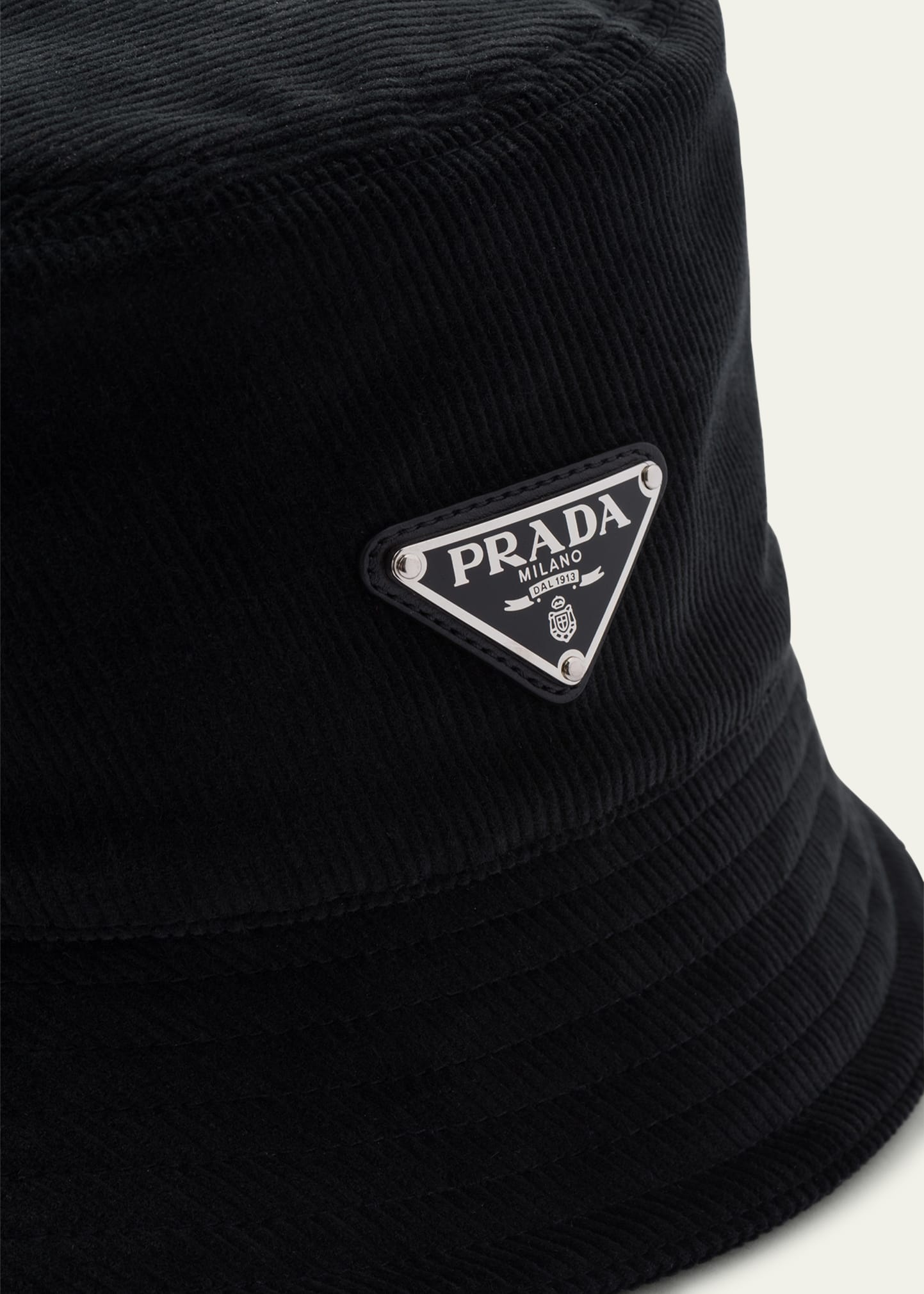 Men's Triangle Logo Corduroy Bucket Hat - 3