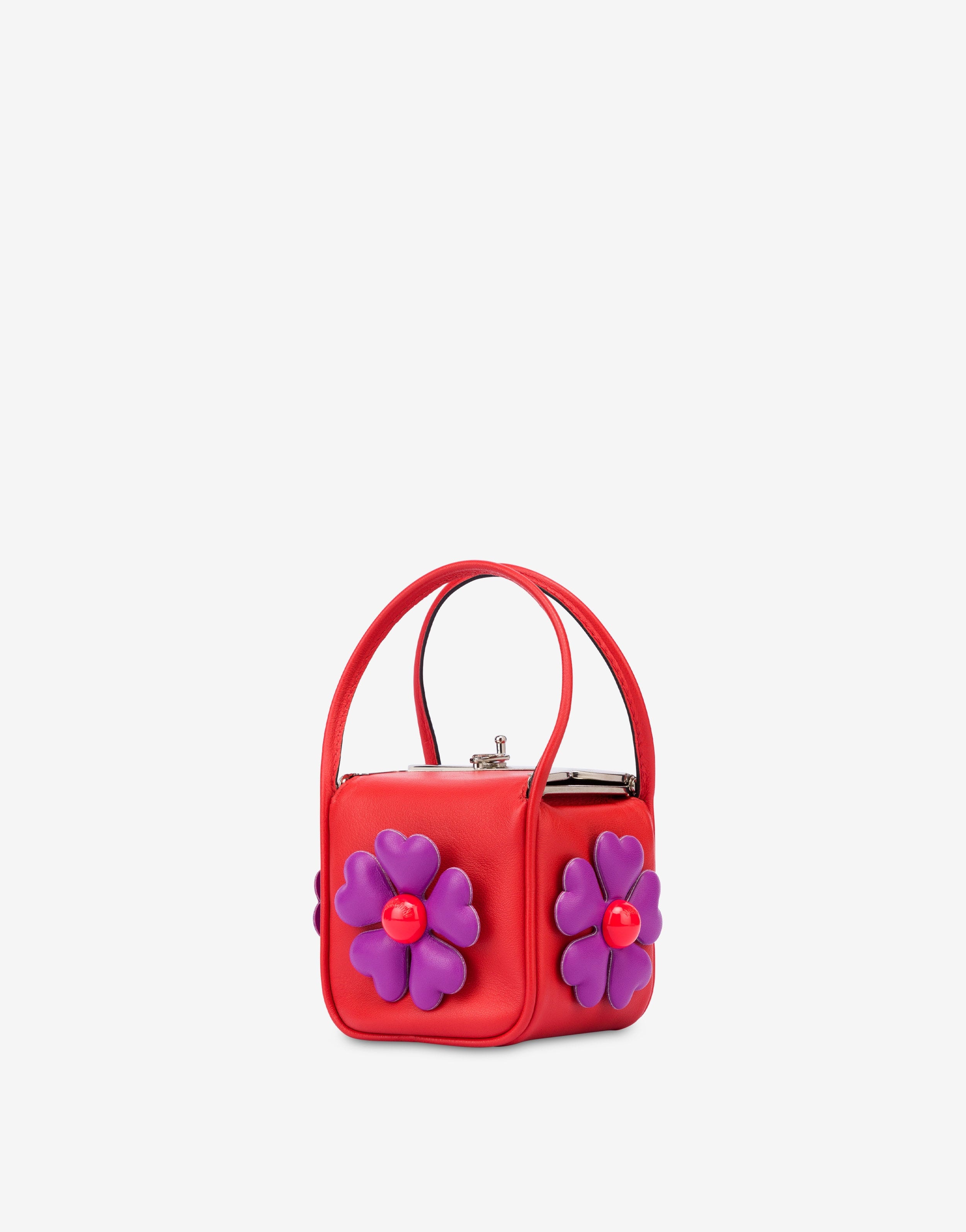 NAPPA LEATHER HEART FLOWERS MICRO BAG - 2