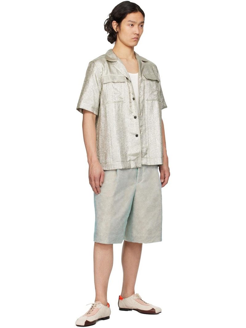 Dries Van Noten Blue Layered Shorts outlook