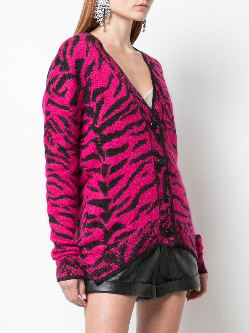 Zebra jacquard cardigan - 3