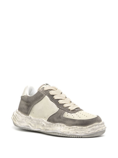 Maison MIHARAYASUHIRO Wayne distressed-effect low-top leather sneakers outlook