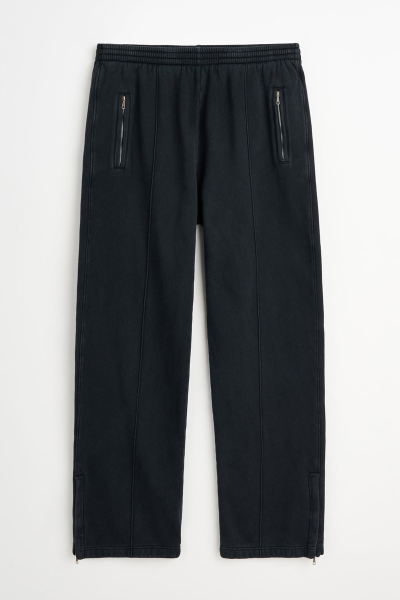 Track Pants Washed Black Star Fleece 1