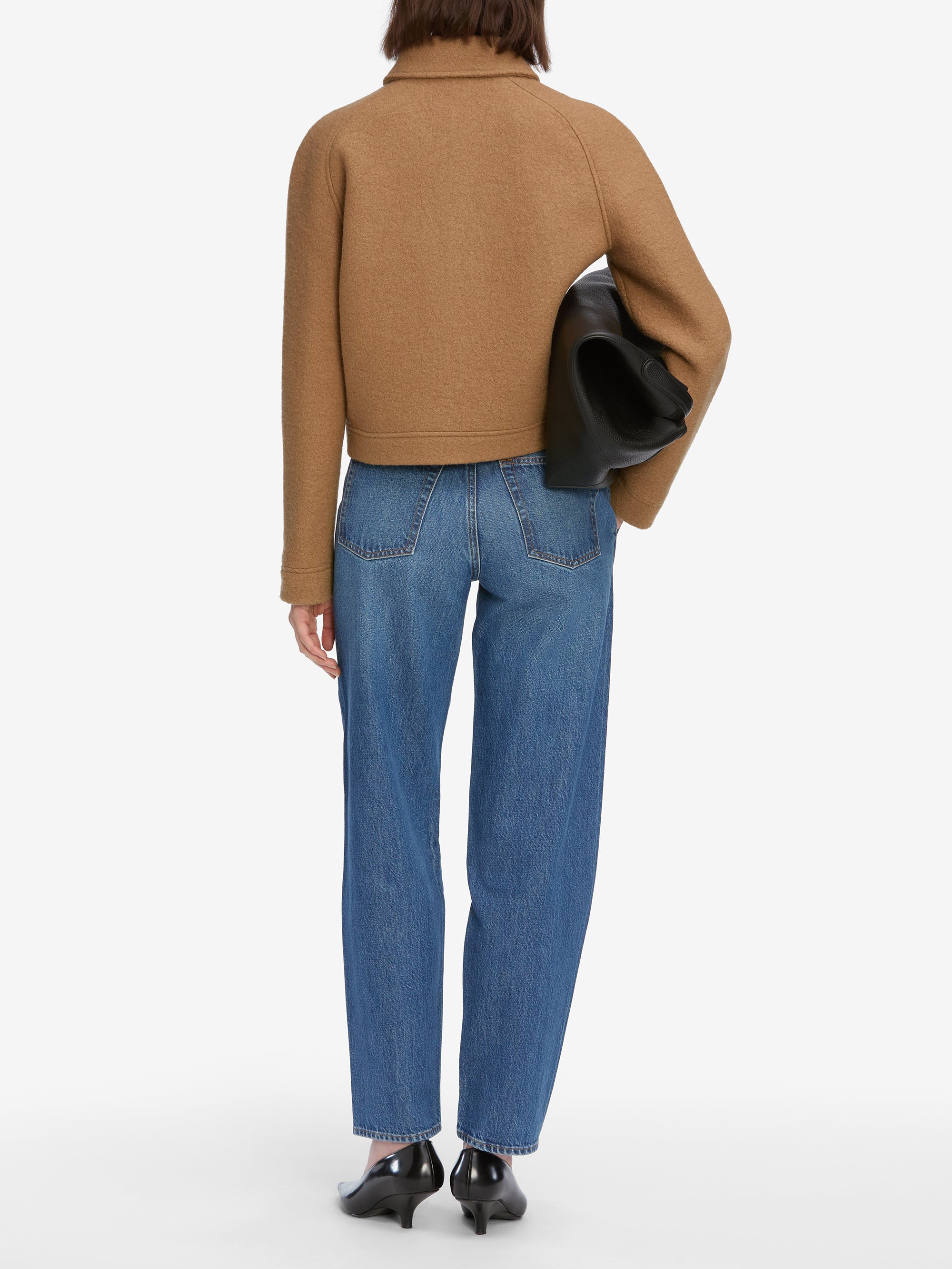 The Raglan Zip Front Jacket in Camel - 6