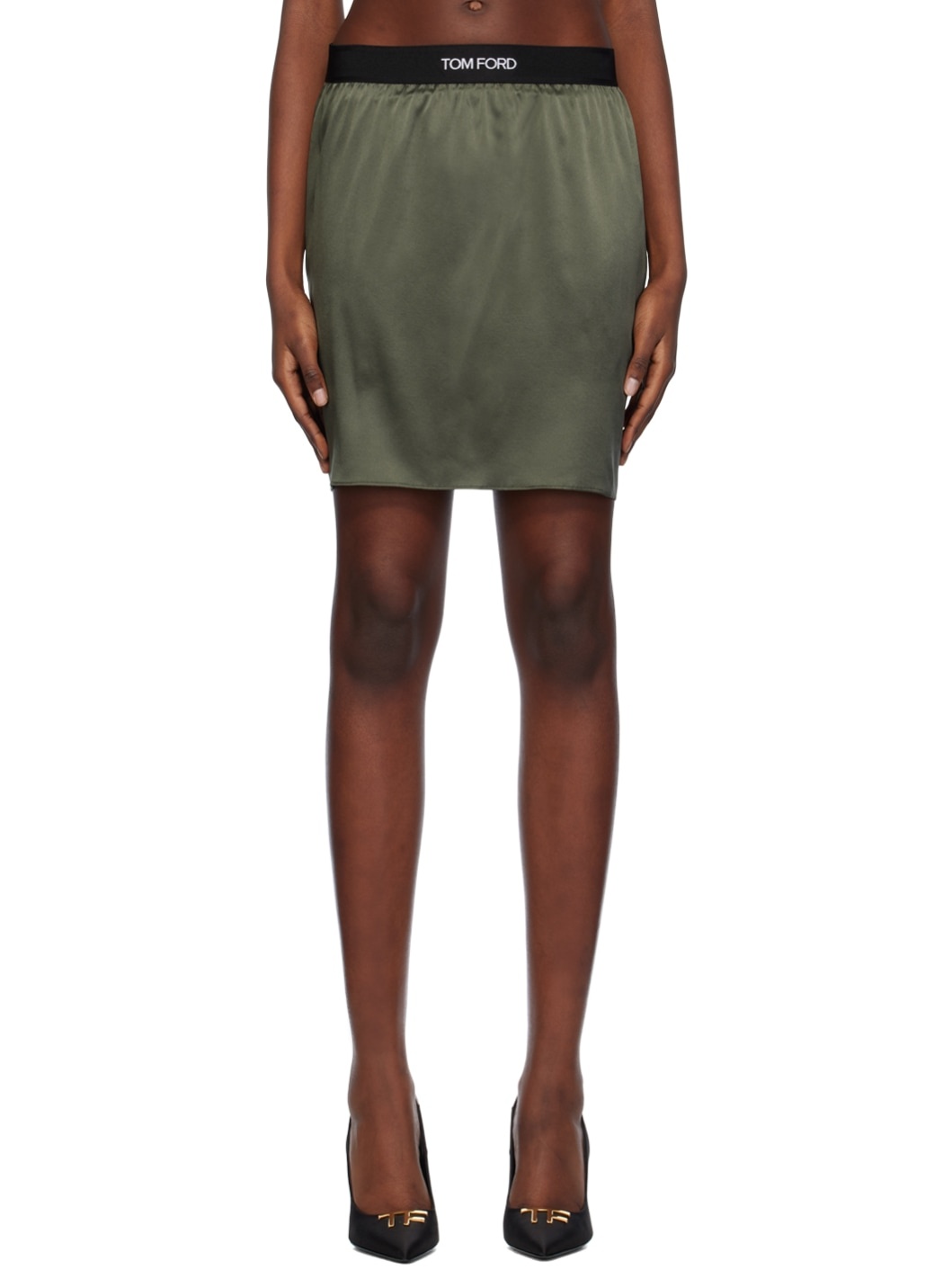 SSENSE Exclusive Khaki Miniskirt - 1