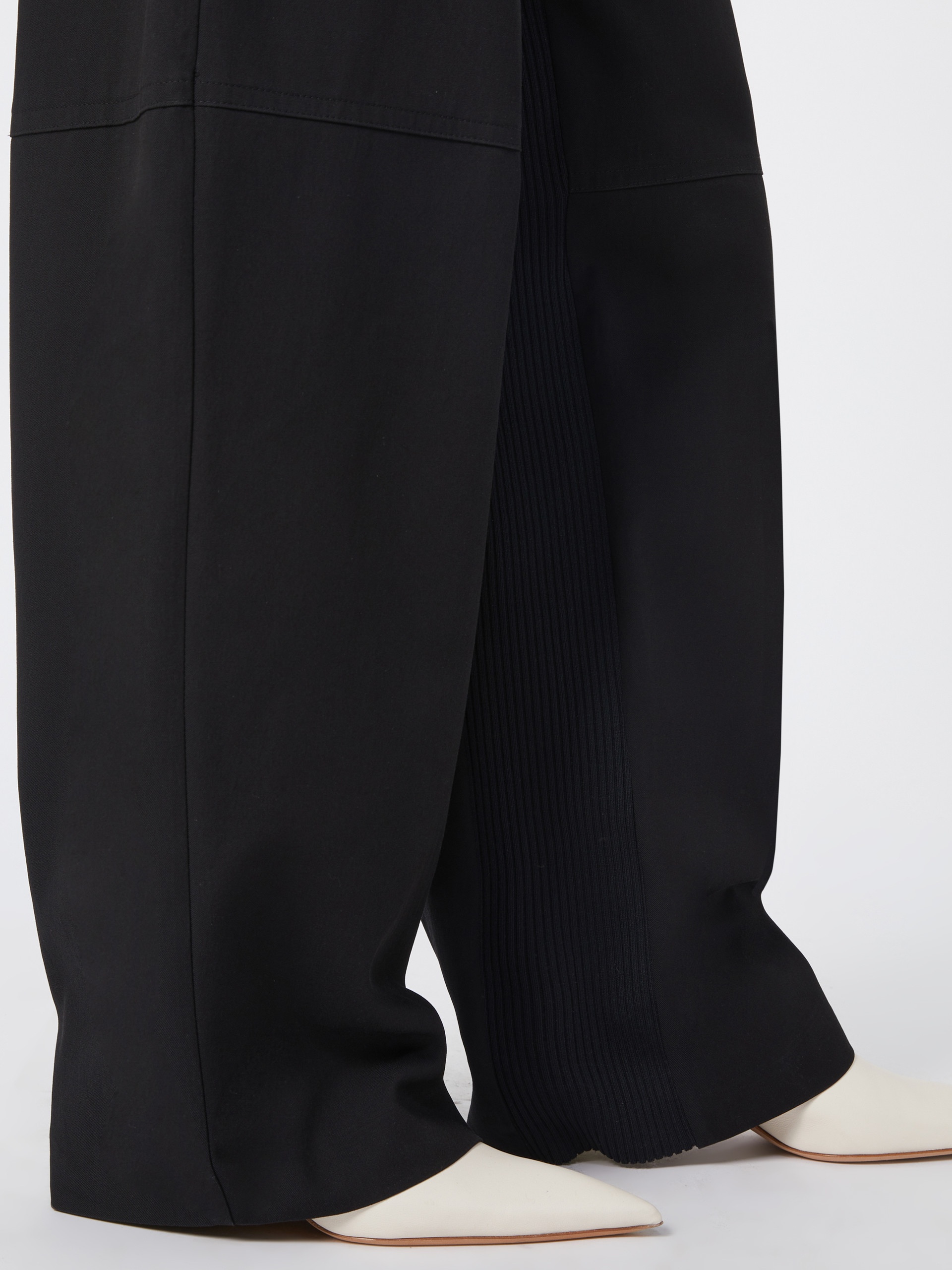 SOSPIRO Straight trousers with knitted detail - 5