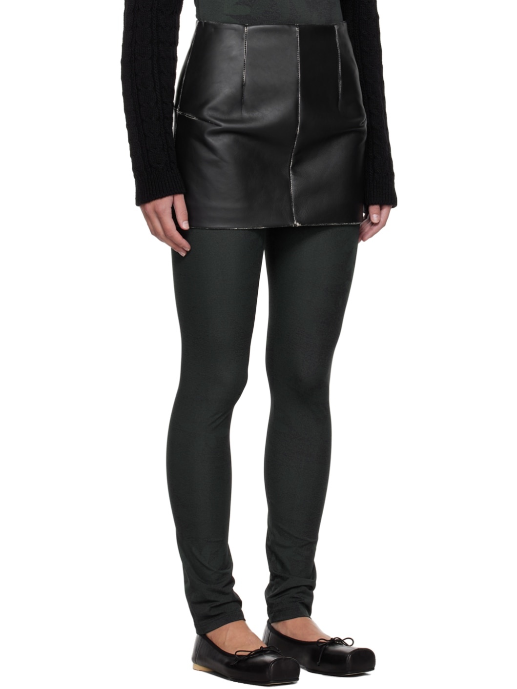 Black Dart Miniskirt - 2