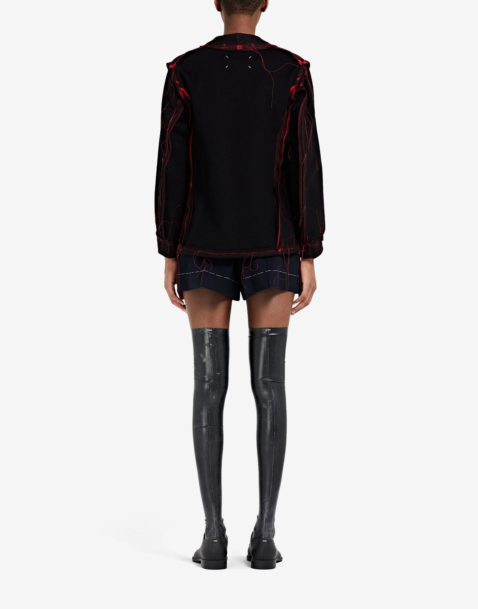 Red shadow reveal technique' workwear jacket - 4
