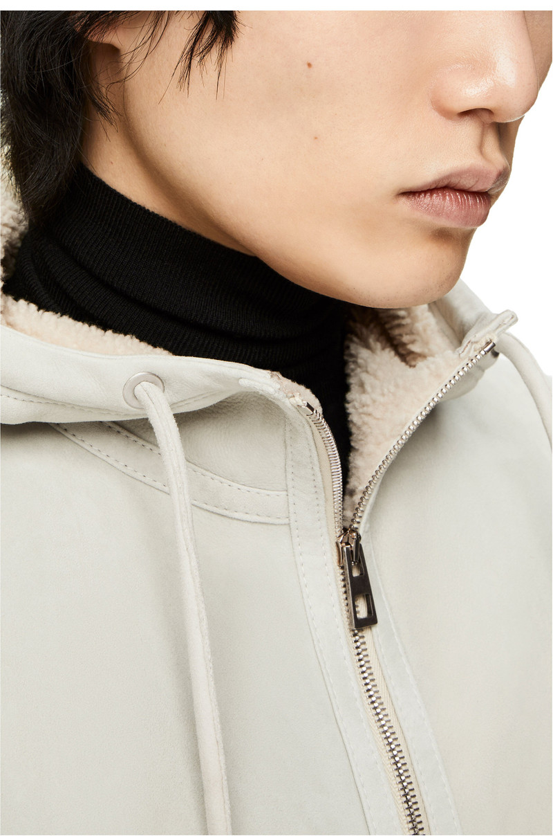 Zip-up hoodie shearling 5