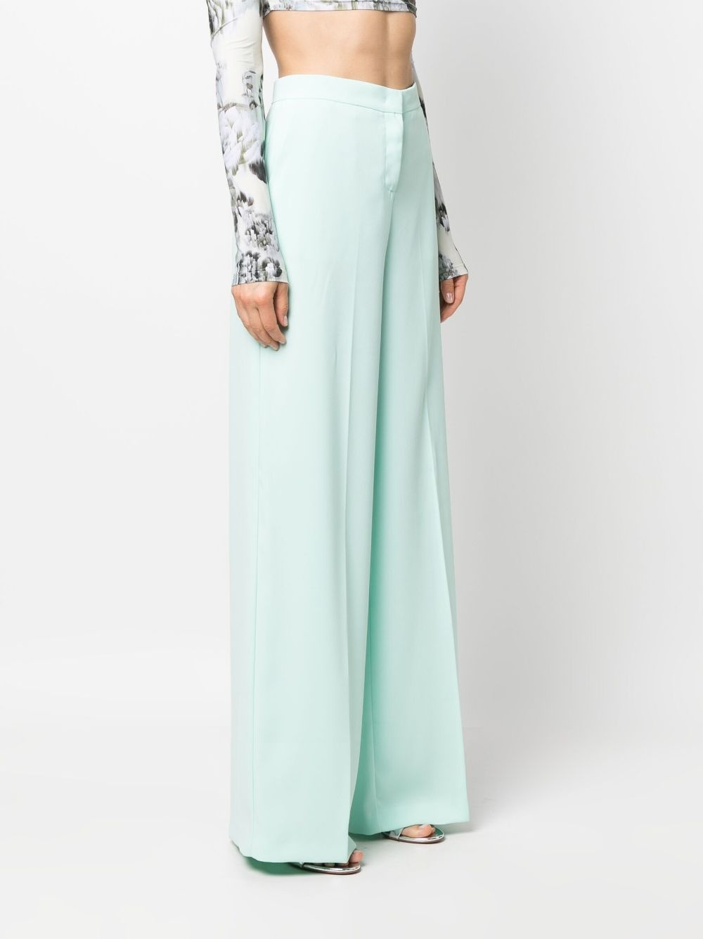 high-waisted wide-leg trousers - 3