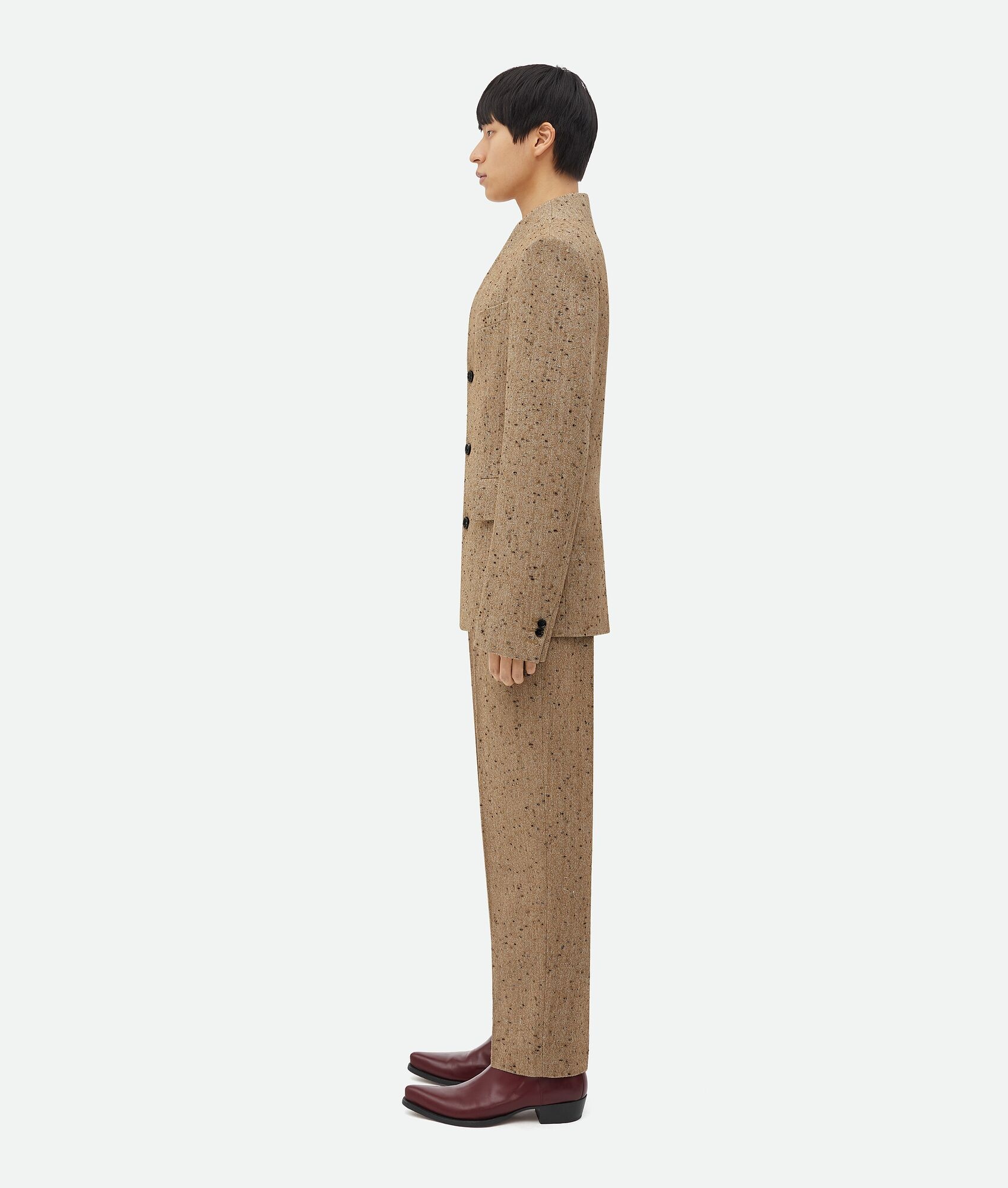Knotted Wool Funnel Neck Jacket - 2