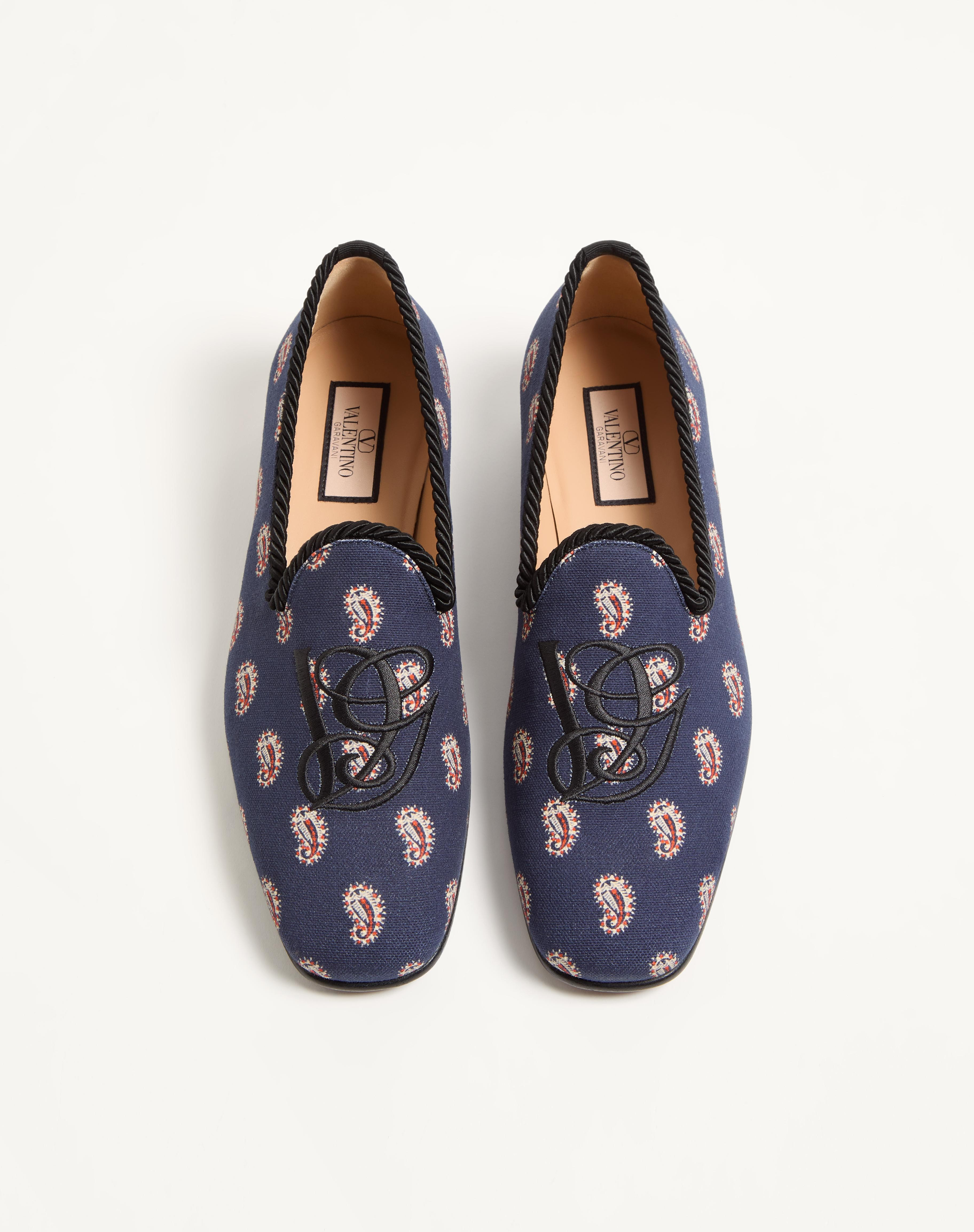 LES ALCÔVETTES LOAFER IN VOYAGE IMAGINAIRE CANVAS FABRIC - 4