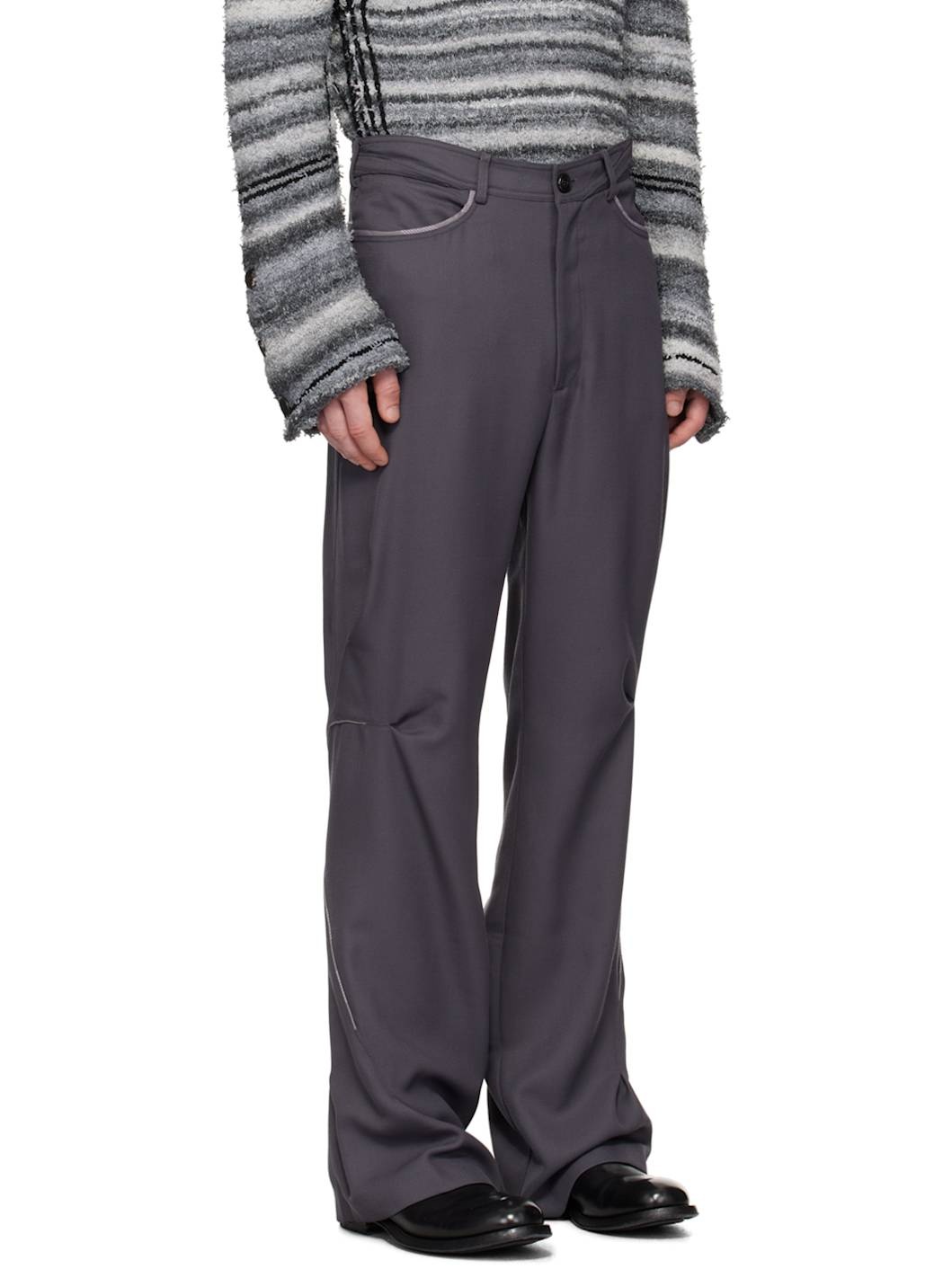 Gray Ohne K-Dart Trousers - 2