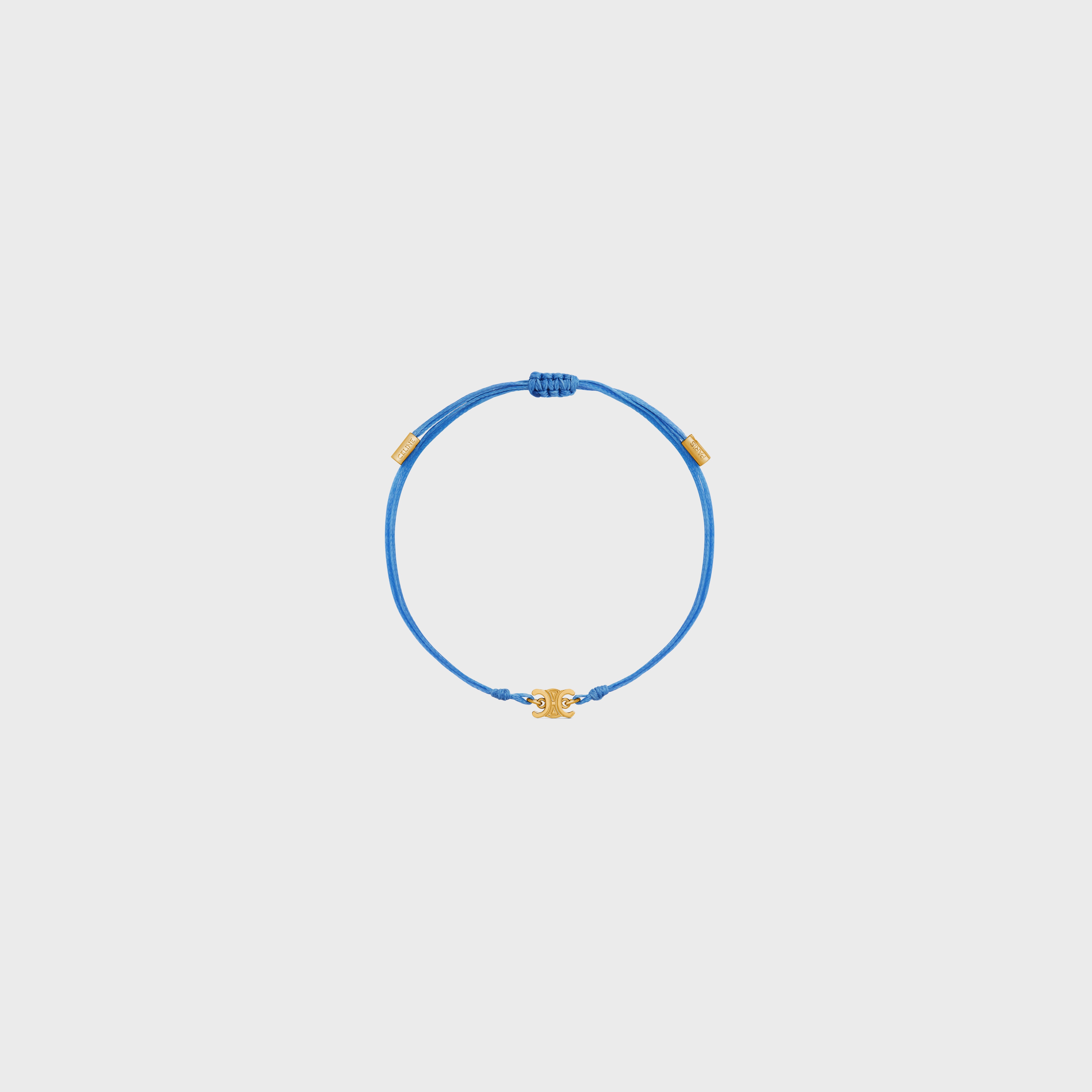 Triomphe Thin Beach Bracelet in Brass with Gold Finish and Polyester - 1