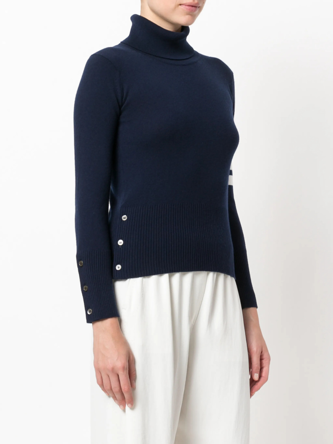 Cashmere Turtle Neck Sweatshirt Women - 3