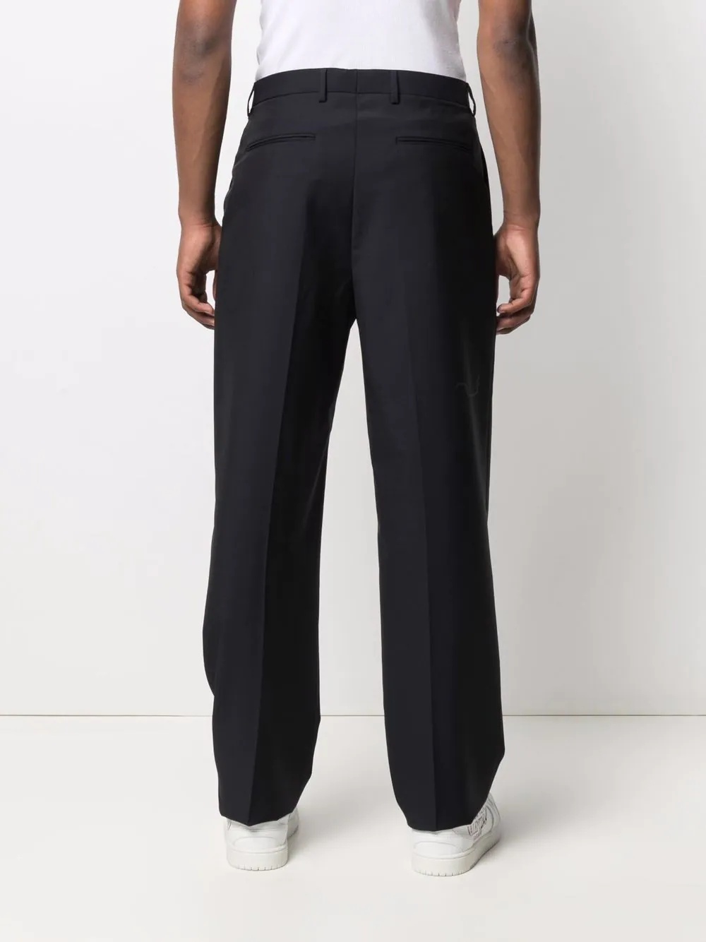 straight-leg tailored trousers - 4